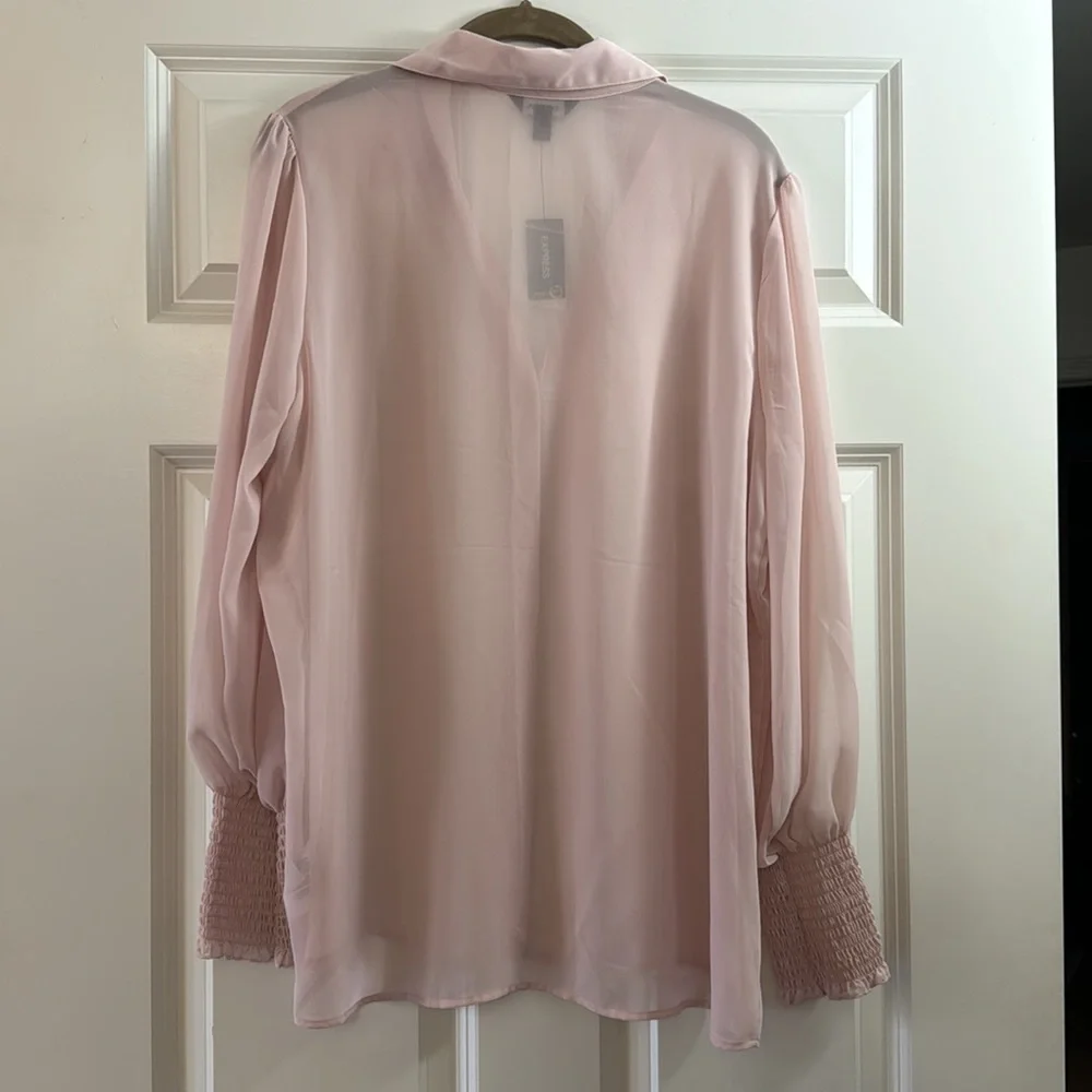 NWT Express Blush Pink Blouse - Size L - Picture 10 of 11
